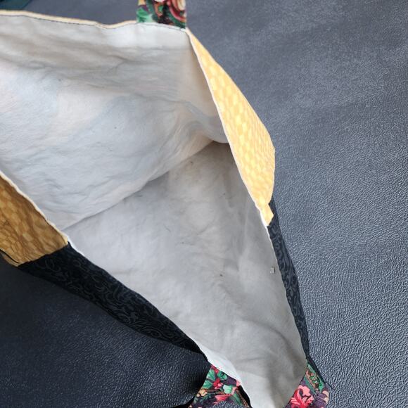 Y2K Abstract Patterned Canvas Tote Hand Bag - Picture 4 of 6